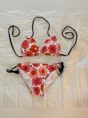 Rampage Pink and Orange Floral Bikini Set